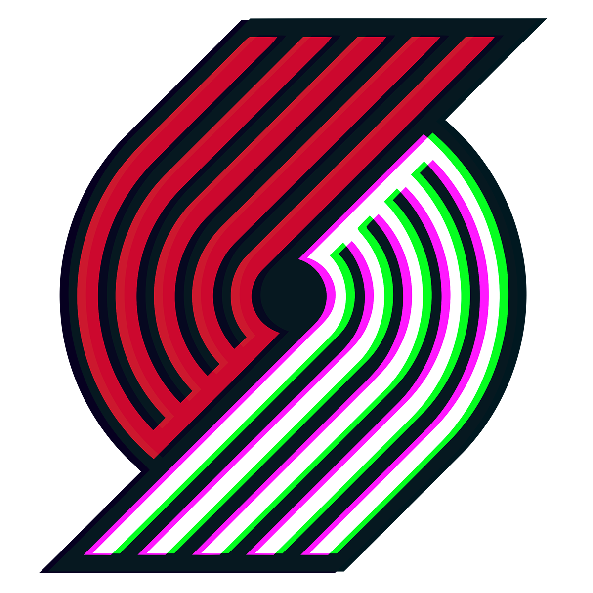 Phantom Portland Trail Blazers logo decal supplier